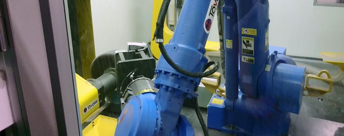 Lucidatura di fusione con YASKAWA motoman GP180